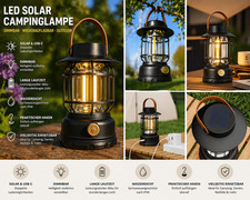 LED Solar Campinglampe Laterne