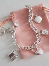 Edles BETTEL ARMBAND 925 Silber Charm Zirkonia Bead ARMKETTE Armreif Anhänger