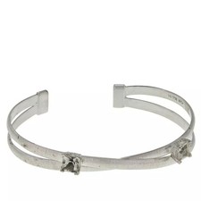 Herkimer Minen "Diamant" Quarz Kreuz "X" Armreif Armband, passt 7" bis 8"