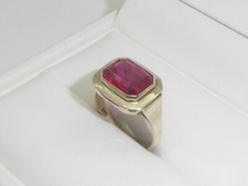 333 Gold Ring 8K Gelbgold Rubin Goldring 4,16 g RG 57 - 18,1 mm 9173a