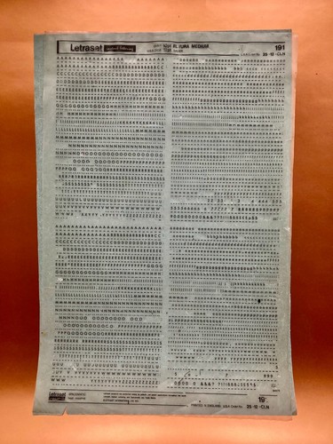 Letraset 191 futura medium - letraset,