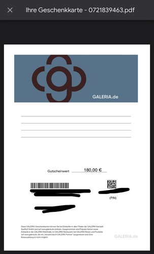 Galeria einkaufsgutschein - galeria.de,