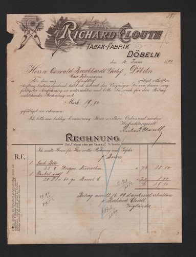 Döbeln rechnung 1899 - rechnung,