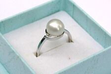 58 (18,4 mm Ø) D 10 mm Süßwasser Perlen Schmuck 925 Silber Echtschmuck Ring mknj