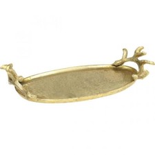 Goldenes deko tablett - goldenes, deko-tablett
