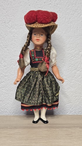 Vintage trachtenpuppe cm - 22,