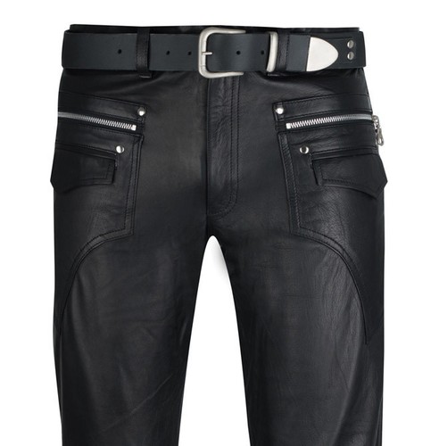 Designer lederhose neu schwarz - lederhose,