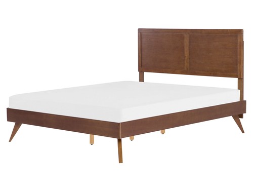Bett dunkelbraun holzoptik mit - bett,