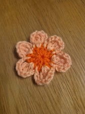 10 Häkelblumen Orange Und