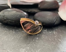 Ring von Lapponia 750 Gelbgold Bronze-Inlay 0,15 ct Brillant Größe: 60