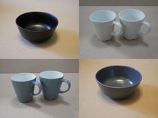 IKEA Dinera Müslischale Schale Kaffeebecher grau beige schwarz anthrazit grau