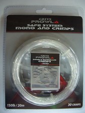 Greys Prowla Safe System Mono + Crimps, + 30 Quetschhülsen, Hartmono, 20m, 27kg