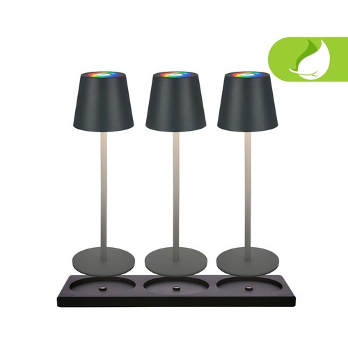 Tischlampe 3er set rgbw led - tischlampe,