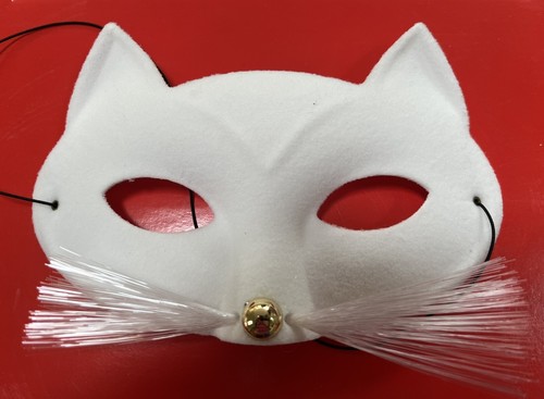 Weiße katze maske halloween - weiße,