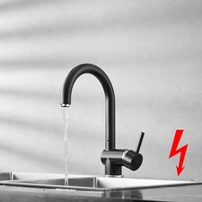 Niederdruck Spültisch Armatur Einhebelmischer Wasserhahn Boilerarmatur schwarz