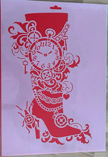 Schablone - A3 Steam Punk Stiefel HS SB 5065 Heike Schäfer - gebraucht