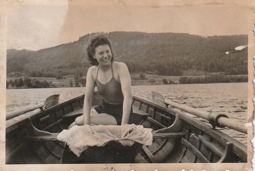 Vintage foto frau - frau, bademode