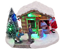 Weihnachten Dekohaus bunte LED Beleuchtung Weihnachtsmarkt Würstchenbude ( L)