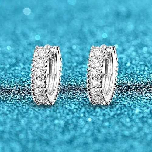 14ct creolen weißgold - 0,14ct,