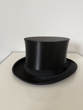 Chapeau Claque Gr. 59 / 59,5 Klapphut Zylinder Seide XXL Elegant TOP Zustand