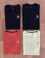 ODLO Running Shirts Laufshirt Herren 4 Stück Gr. XL 2x Schwarz, 1x Gelb, 1  Rot