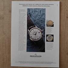 Jaeger-LeCoultre Master Control 1995 Vintage Werbung Anzeige Werbeanzeige Advert