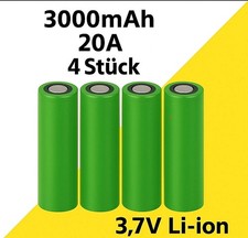 4x Batterie 3,7V Akku 3000mAh