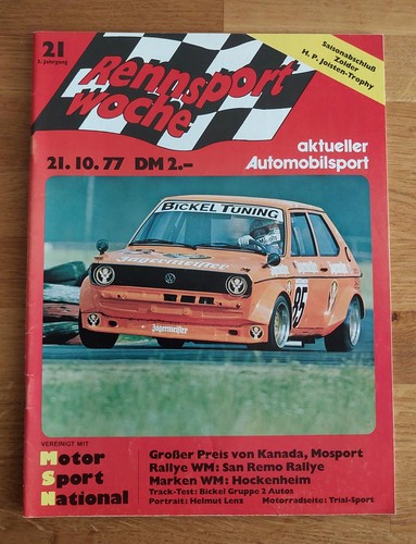 Rennsportwoche 1977 polo - rennsportwoche, vw