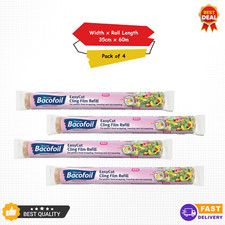 4 x EasyCut Klebefolie Nachfüllung Lebensmittelverpackung Antihaftbeschichtet Mikrowellensicher 35cmx60m