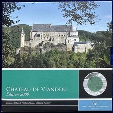 5 Euro 2009 Luxemburg De Vianden Burgen Schlösser Silber Niob PP Münze (1732)