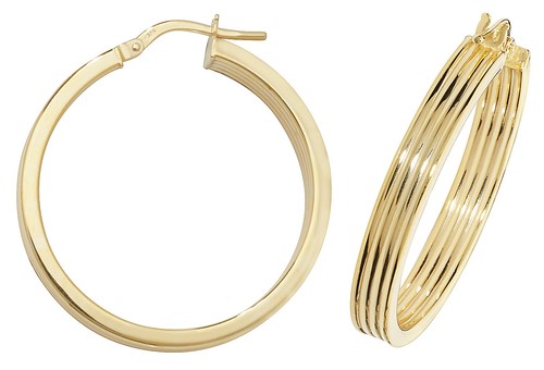 Gelb gold creolen - gold,