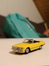 Mercedes Benz 500SL Cabriolet 1:87 Herpa Lindgelb H0 Modellauto Oldtimer