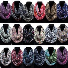 Seide Baumwolle Tuch Loop Schal Halstuch Schals Rundschal Schlauchschal 