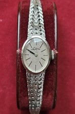 Saphira 14K 585 Gold Damenuhr Vintage Weißgold Wertanlage Armbanduhr elegant