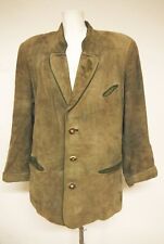 Janker lässige Meindl Lederjacke Ziegenvelour grau Handarbeit Top Zustand Gr.54