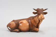 C25G73- Große Krippenfigur Kuh Holz geschnitzt und gefasst
