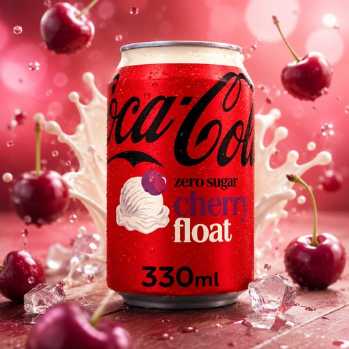 Coca cola cherry float - float, zero