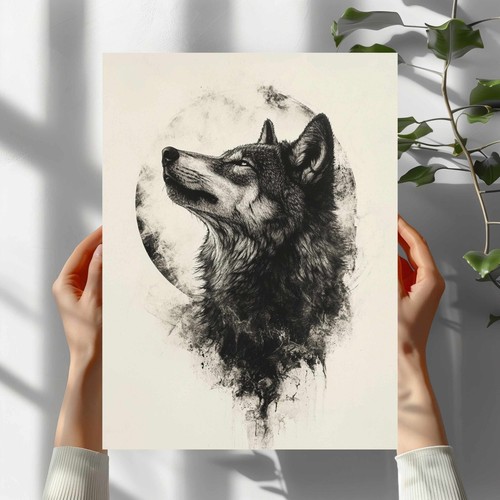 Wolf motiv premium - wolf, poster
