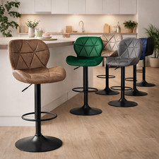 HAGO 2er Set Barhocker Samt