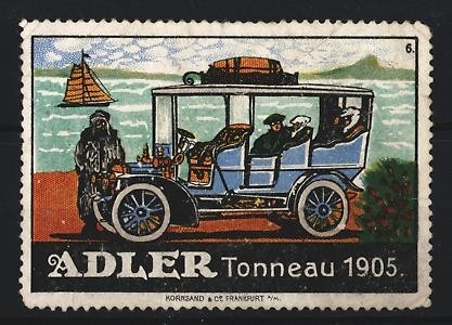 Reklamemarke auto adler - reklamemarke,