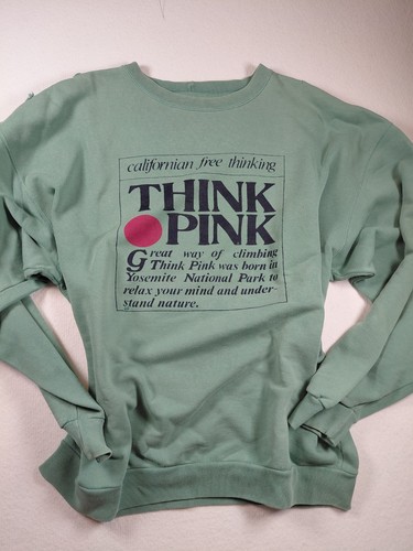 Think pink vintage hoodie - vintage,