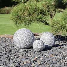 3er set granitkugeln - set,