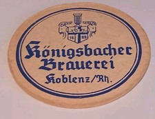 Königsbacher Brauerei - Koblenz - Vintage Deutscher Bierdeckel 