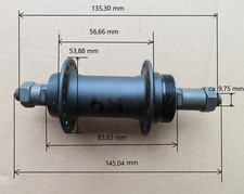 Fahrrad Hohlachse Nabe hinten 36L Schnellspanner