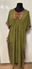 Kaftan In Grün Maxi Kleid