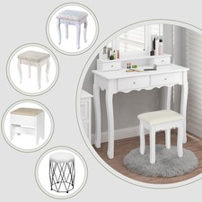 WOLTU Schminkhocker Sitzhocker Barock Hocker Polsterhocker für Schminktisch