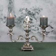 Leuchter 3er silber-Antik XL