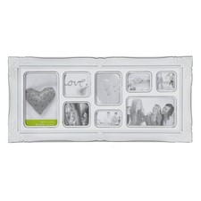 Vintage Bilderrahmen weiß Antik 8 Fotos 2x 10x15cm Fotogalerie Fotocollage NEU