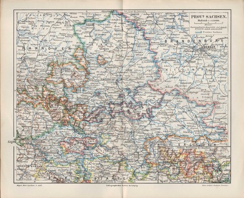Landkarte map 1898 provinz - map, 1898: