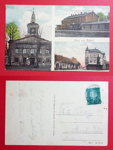 Bomst 1931 bahnhof - ak,